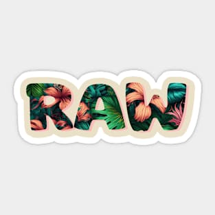 RAW Tropical Sticker